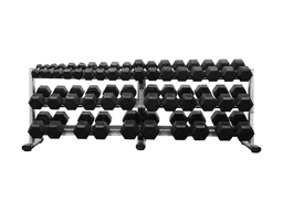 RB5100 5-100lb Rubber Hex Dumbbell Set-1