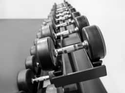 10-100lb Rubber Pro Dumbbell Set w/ G231-3