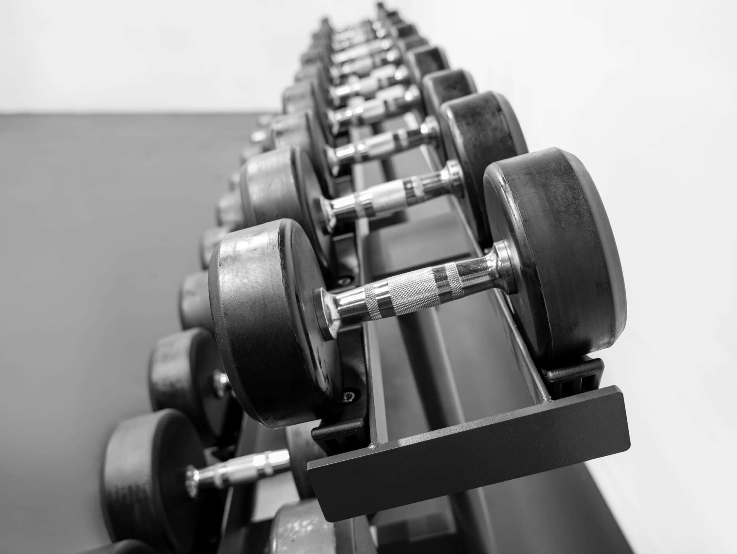 10-100lb Rubber Pro Dumbbell Set w/ G231-3