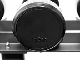 10-100lb Rubber Pro Dumbbell Set w/ G231-6