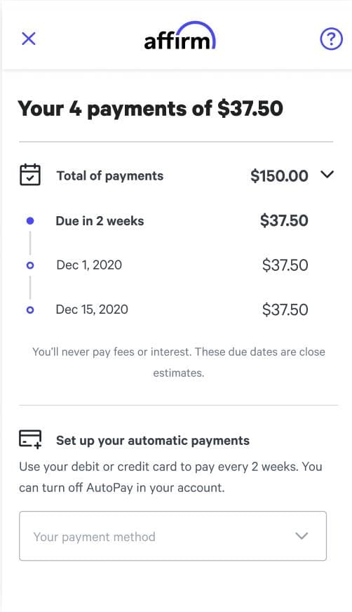 Pay over time