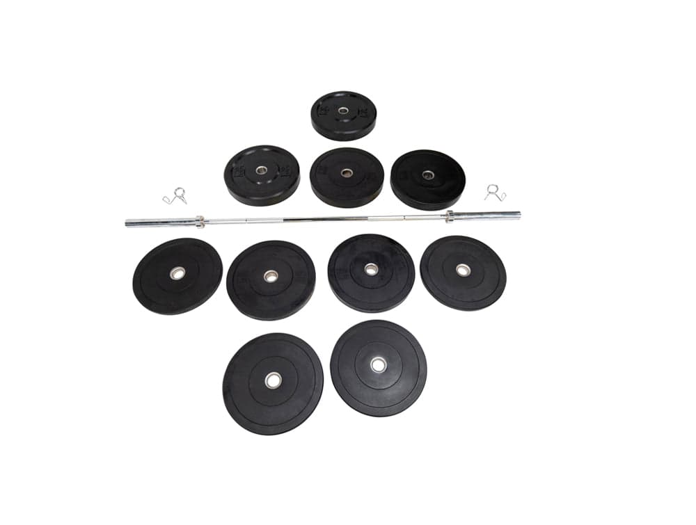 260lb Bumper Plate and Bar Package-0