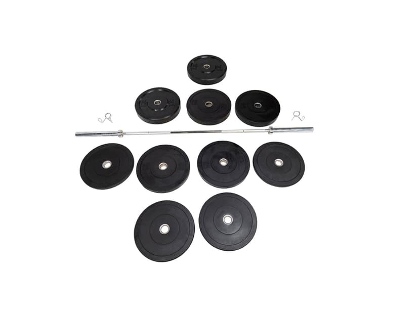 260lb Bumper Plate and Bar Package