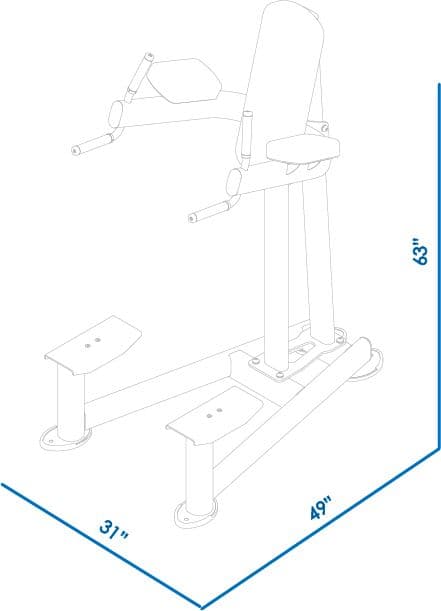 CF2107 Vertical Knee Raise dimensions reference
