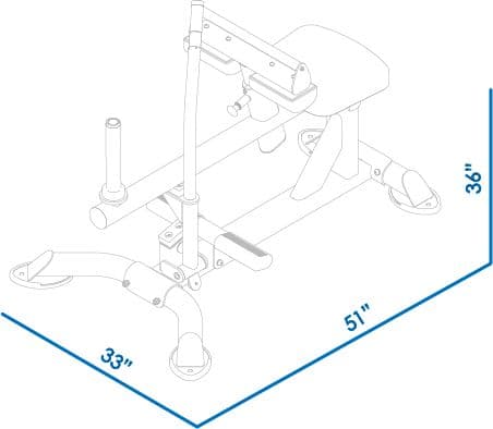 CF2172 Calf Raise dimensions reference