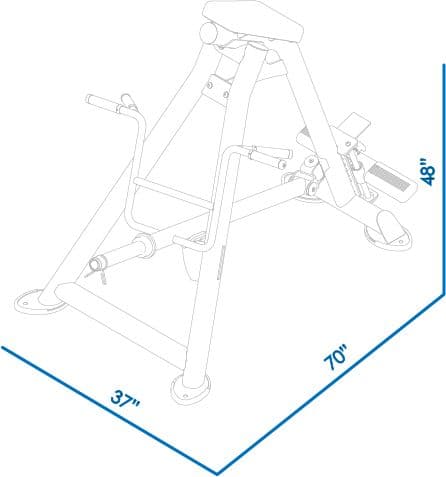 CF2173 Standing T-Bar Row dimensions reference