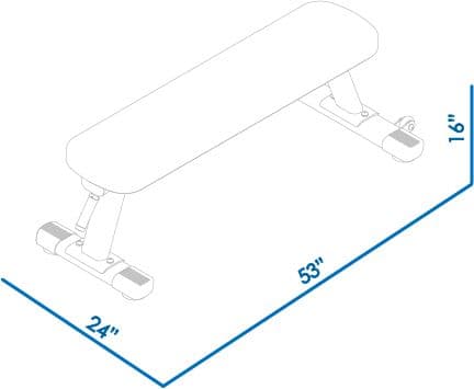G201 Flat Bench dimensions reference