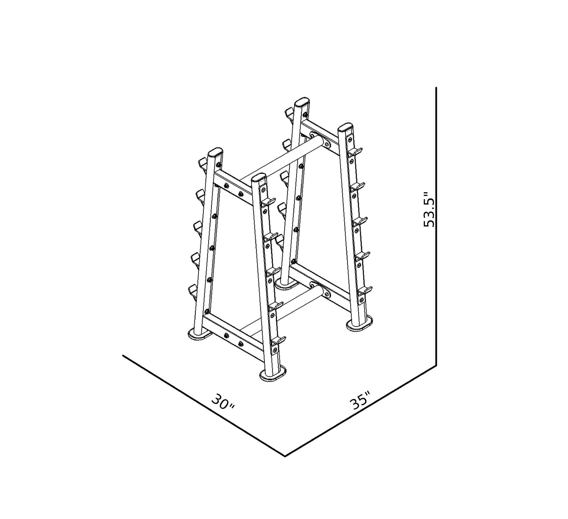 G236 Pro Barbell Rack dimensions reference