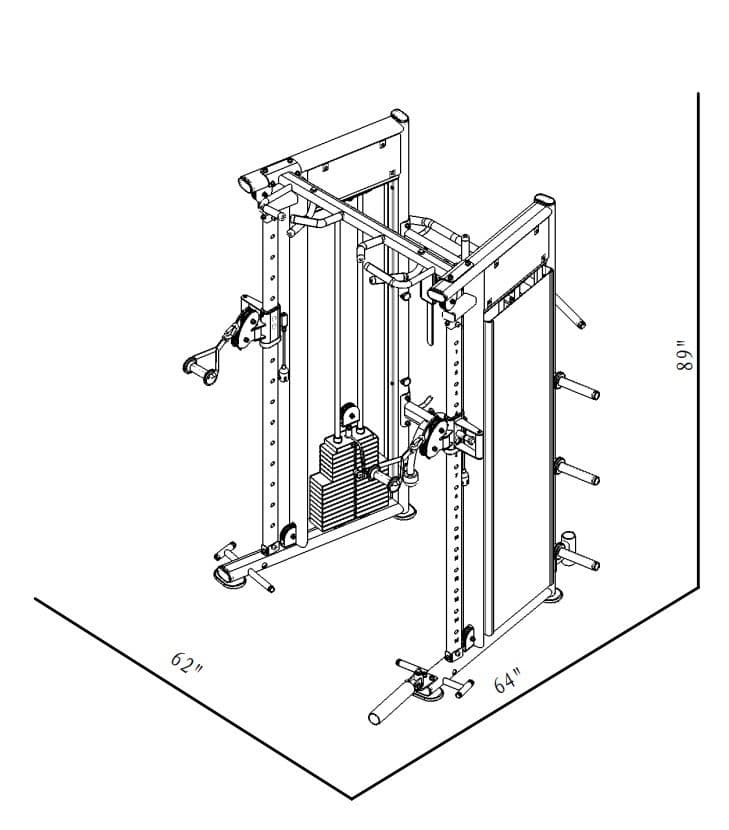 MX1161FX Dynamic Trainer - ALL-IN-ONE VERSATILE UNIT - Universal Series dimensions reference