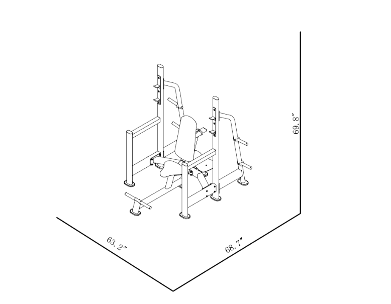 G254 Military Press dimensions reference