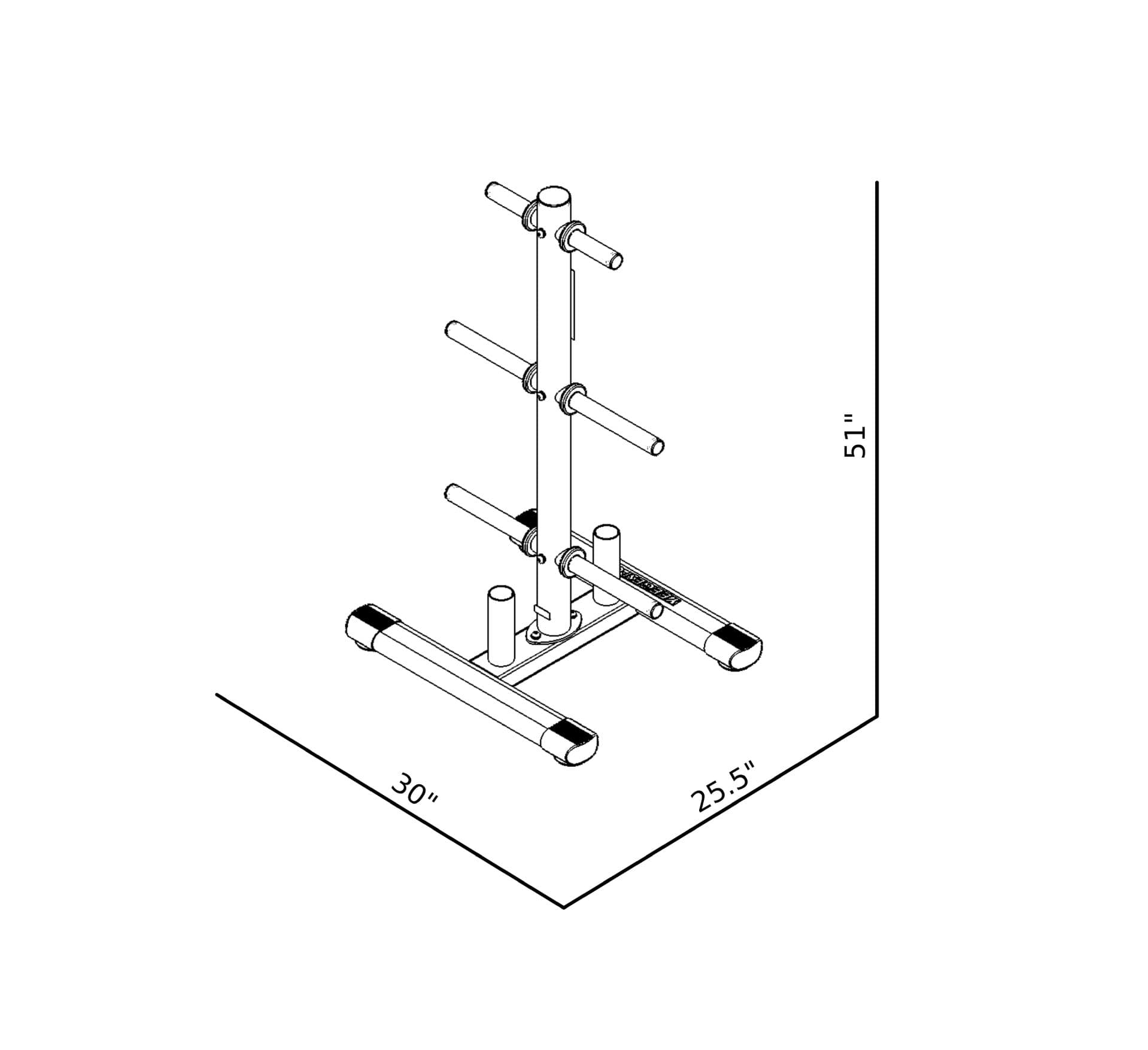 G234 Olympic Weight Tree dimensions reference