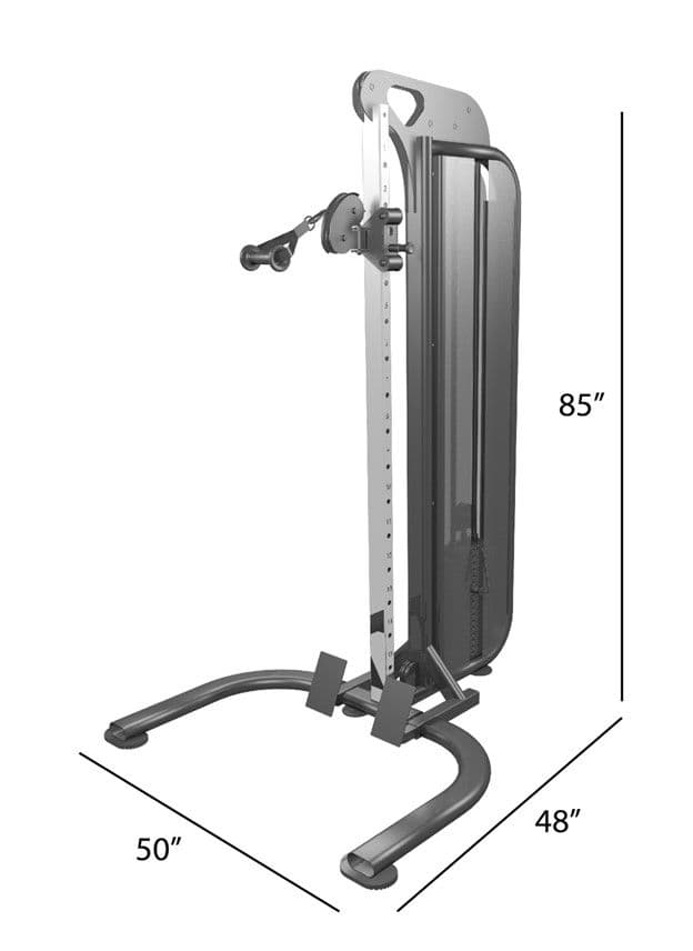 MX1174 Universal1 - Single Station Adjustable Pulley System dimensions reference