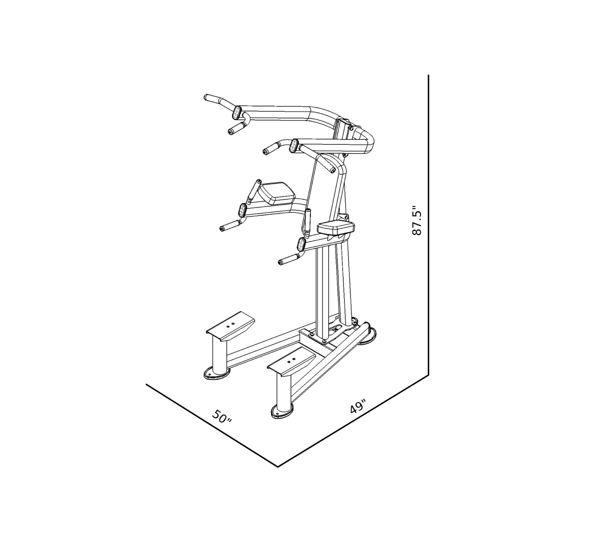CF2110 Chin Dip Tower dimensions reference